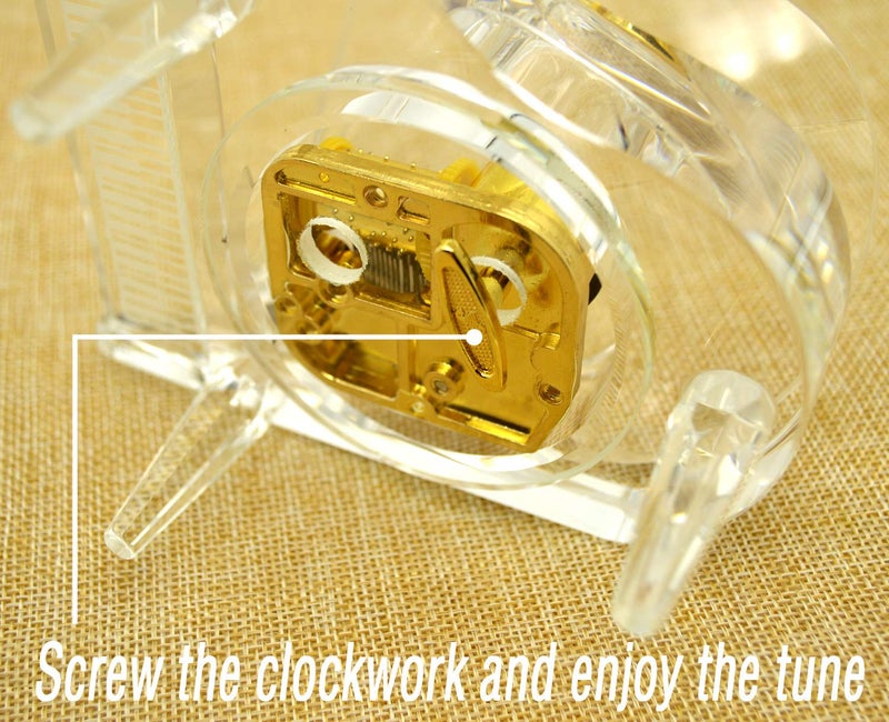 Sooharic Piano Music Box Crystal Song Canon, Clockwork Mechanical Piano Ornament Classical Sweet Gift - Image 3